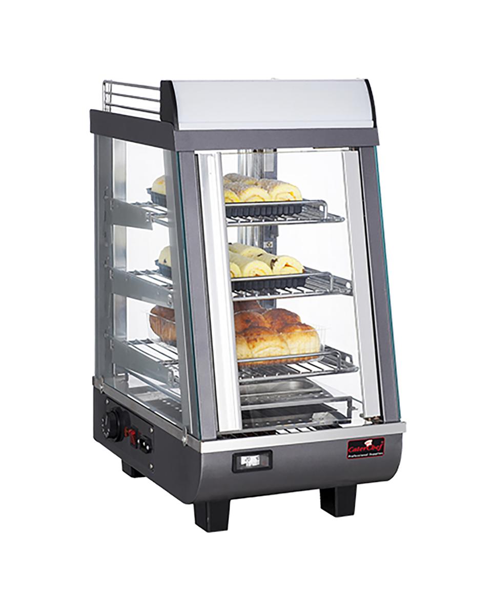 Warmhaltevitrine - Schwarz - CaterChef - 688076