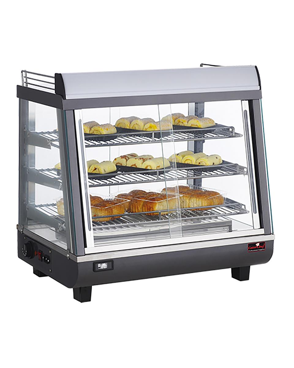 Warmhaltevitrine - Schwarz - CaterChef - 688078