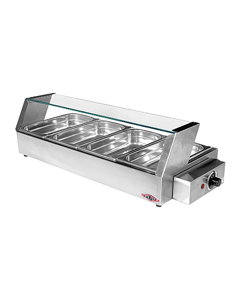 Bain-Marie Hot Vitrine - 4x 1/3 GN - Stilfer - 527010