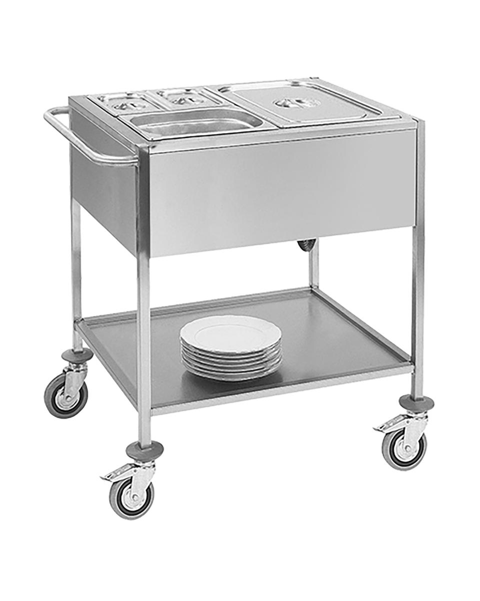 Bain Marie Wagen - 2/1 GN - CaterChef - 710052