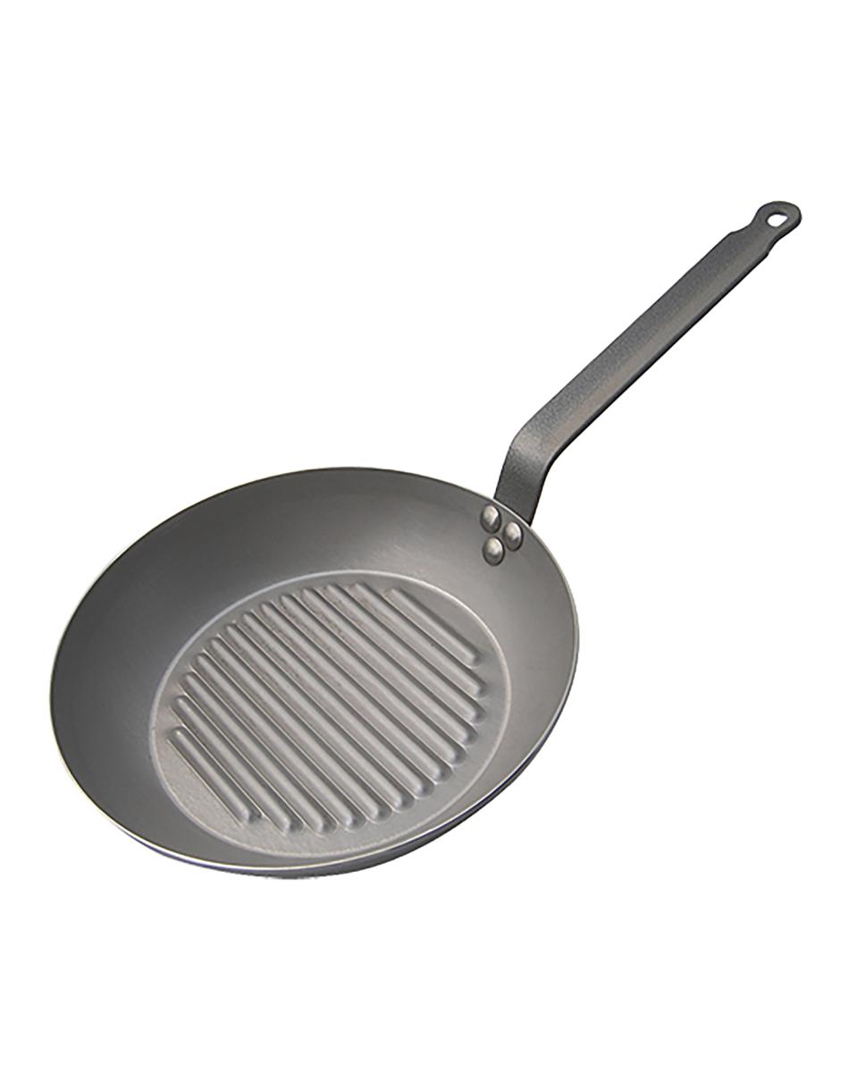 Grillpfanne - gerippt - rund - 30 cm