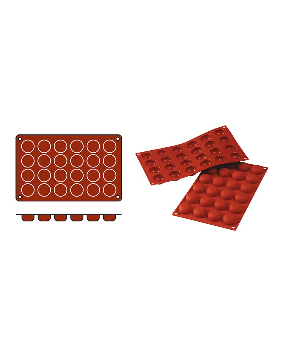 Backmatte Pomponnetes - 0,205 KG - Silikon - Rot - 0,018 Liter - -60°C / +230°C - Silikomart - 070055