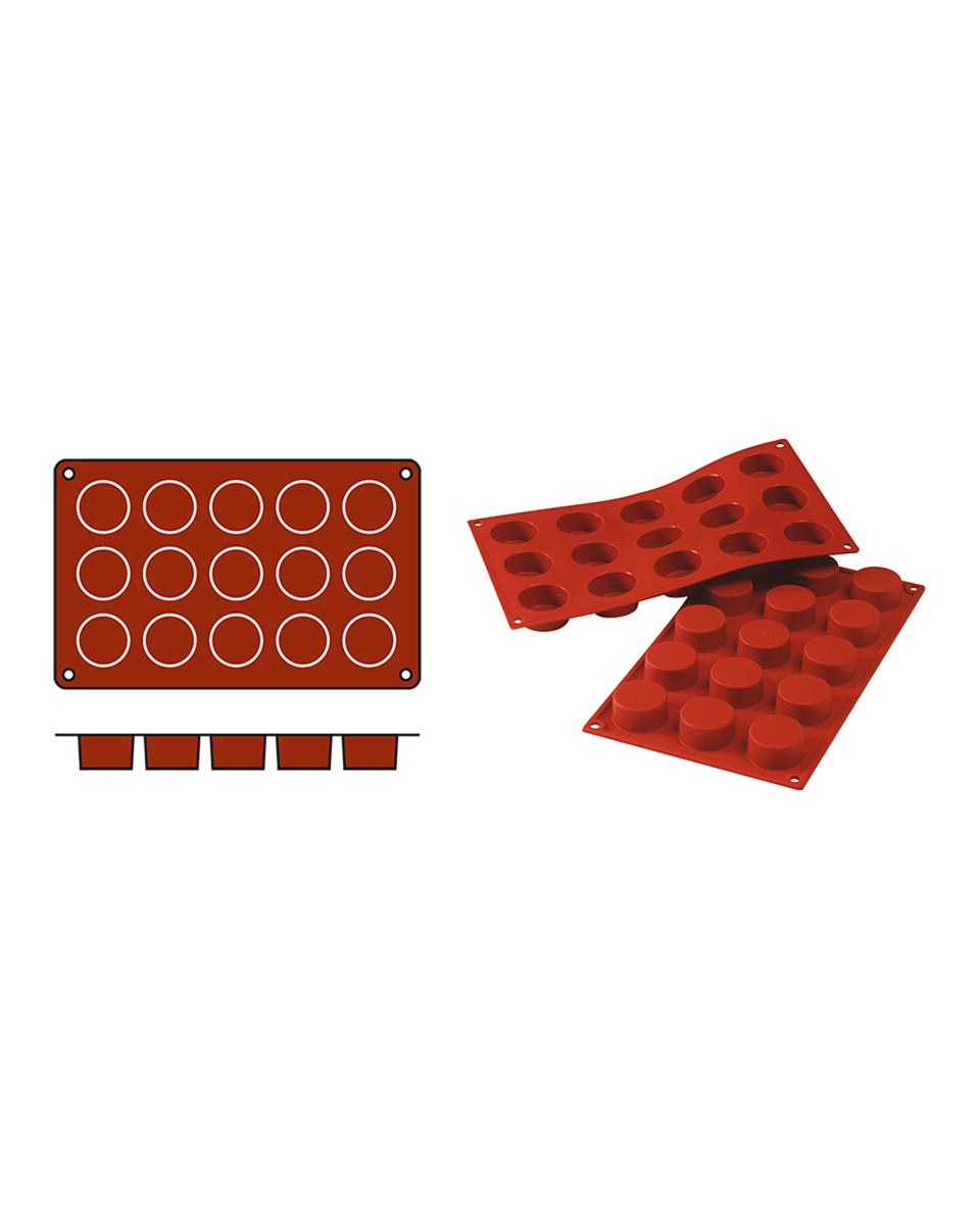 Backmatte Petits-Fours - 0,225 KG - Silikon - Rot - 0,03 Liter - -60°C / +230°C - Silikomart - 070058