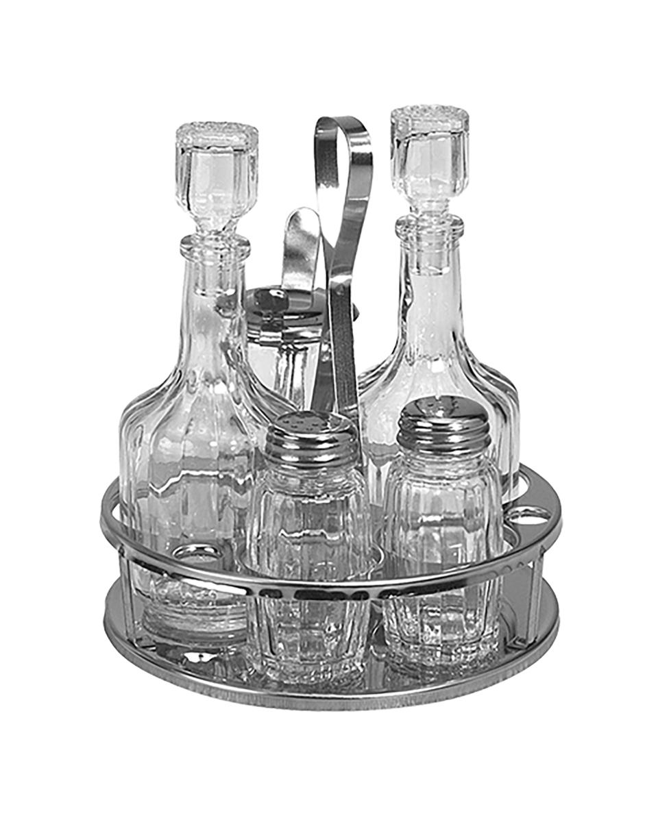 Menage - 5-teilig - Glas - H 17 cm