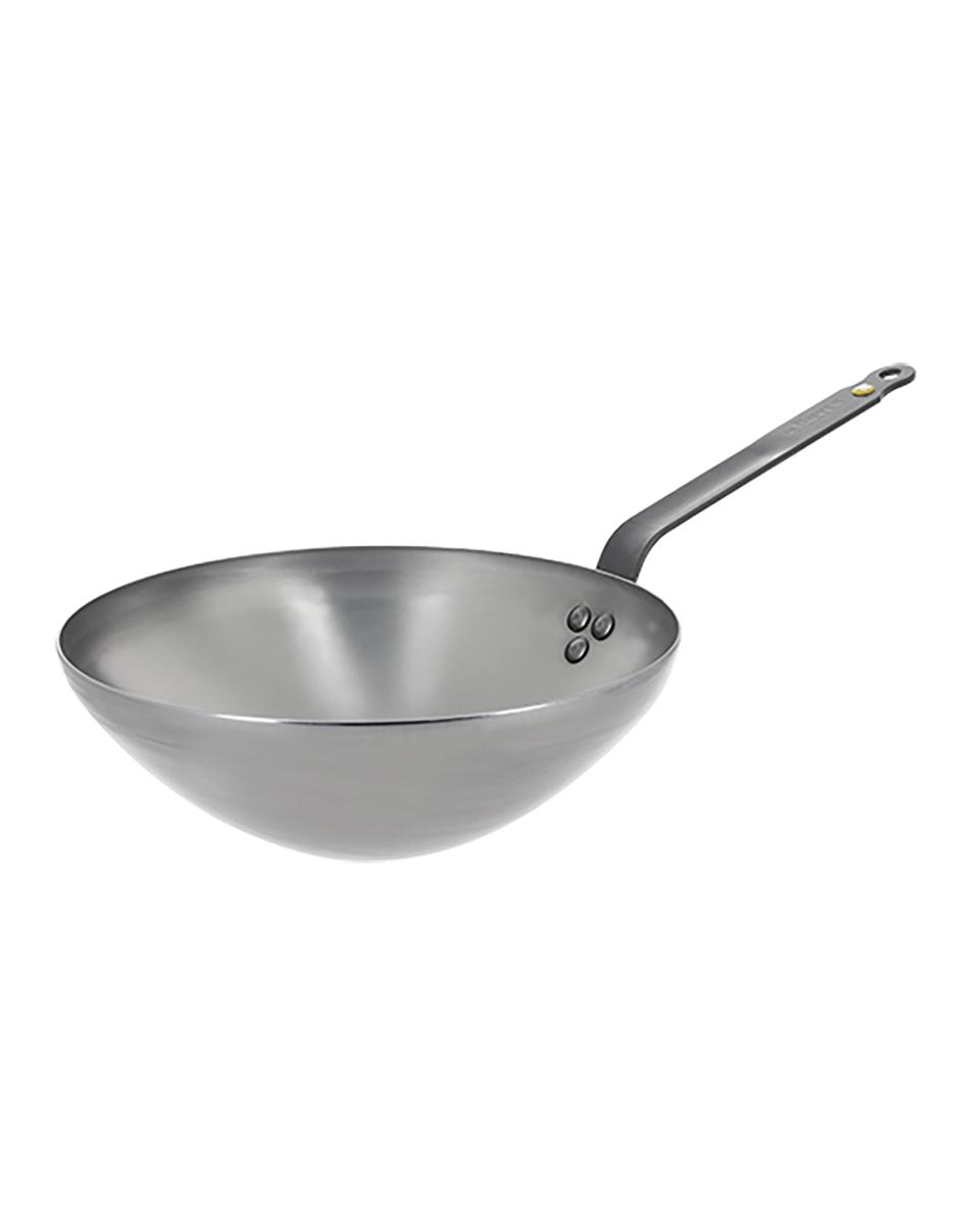 Wok - H 9 cm - 1,4 kg - Ø24 cm - Stahlblech - Buyer - 001056