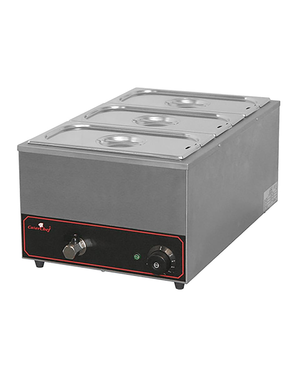 Bain Marie - 3 x 1/3 GN - Mit Ablasshahn - Cater Chef - 688031