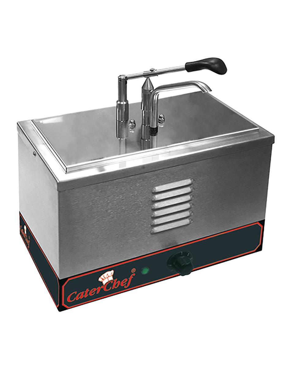 Soßenwärmer – H 27 x 36,5 x 27,5 cm – 5 kg – 220–240 V – 1000 W – Edelstahl – 5,4 Liter – +0 °C / +90 °C – Caterchef – 688220