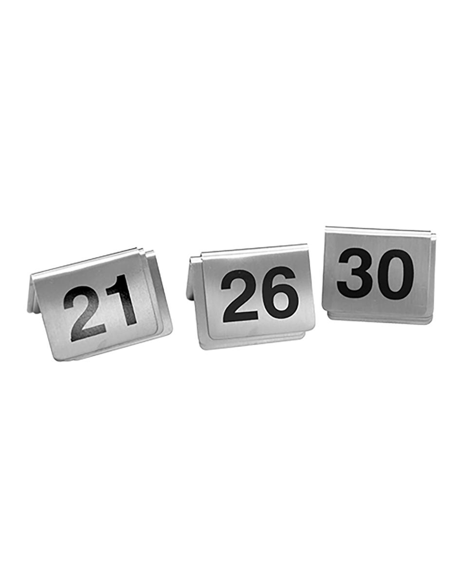 Tischnummern - Nummer 21 bis 30 - Edelstahl - 705052