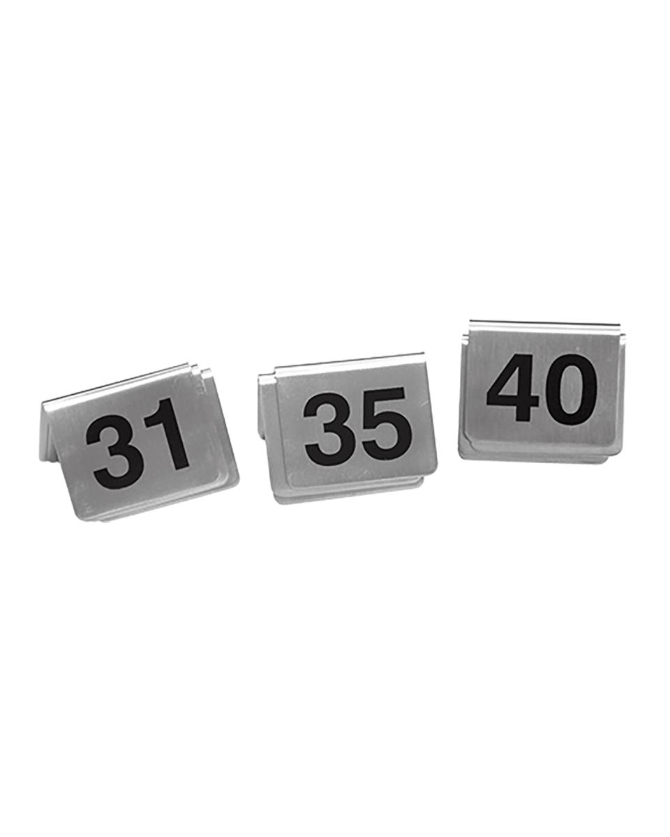 Tischnummern - Nummer 31 bis 40 - Edelstahl - 705053