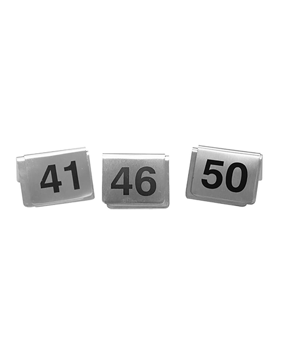 Tischnummern - Nummer 41 bis 50 - Edelstahl - 705054