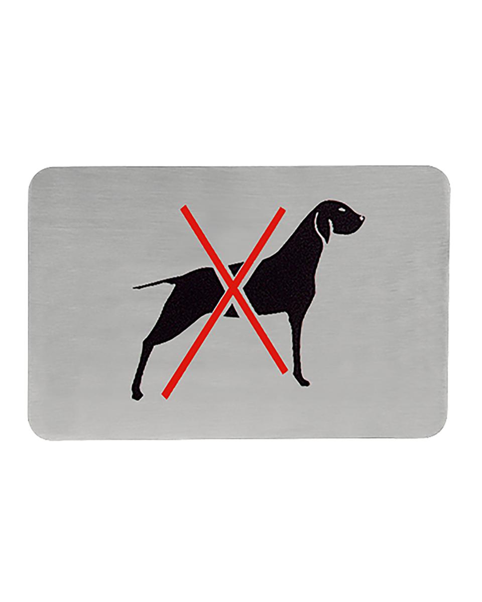 Schild - Hundeverbot - 11 x 6 cm - Rechteckig - Edelstahl - 705206
