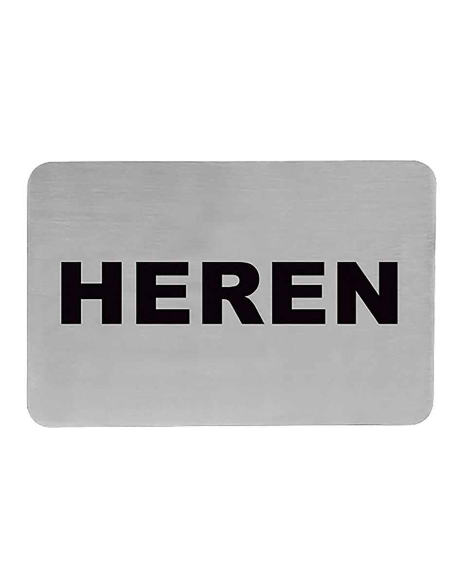 Schild - Herren - Niederländisch - 11 x 6 cm - Rechteckig - Edelstahl - 705209