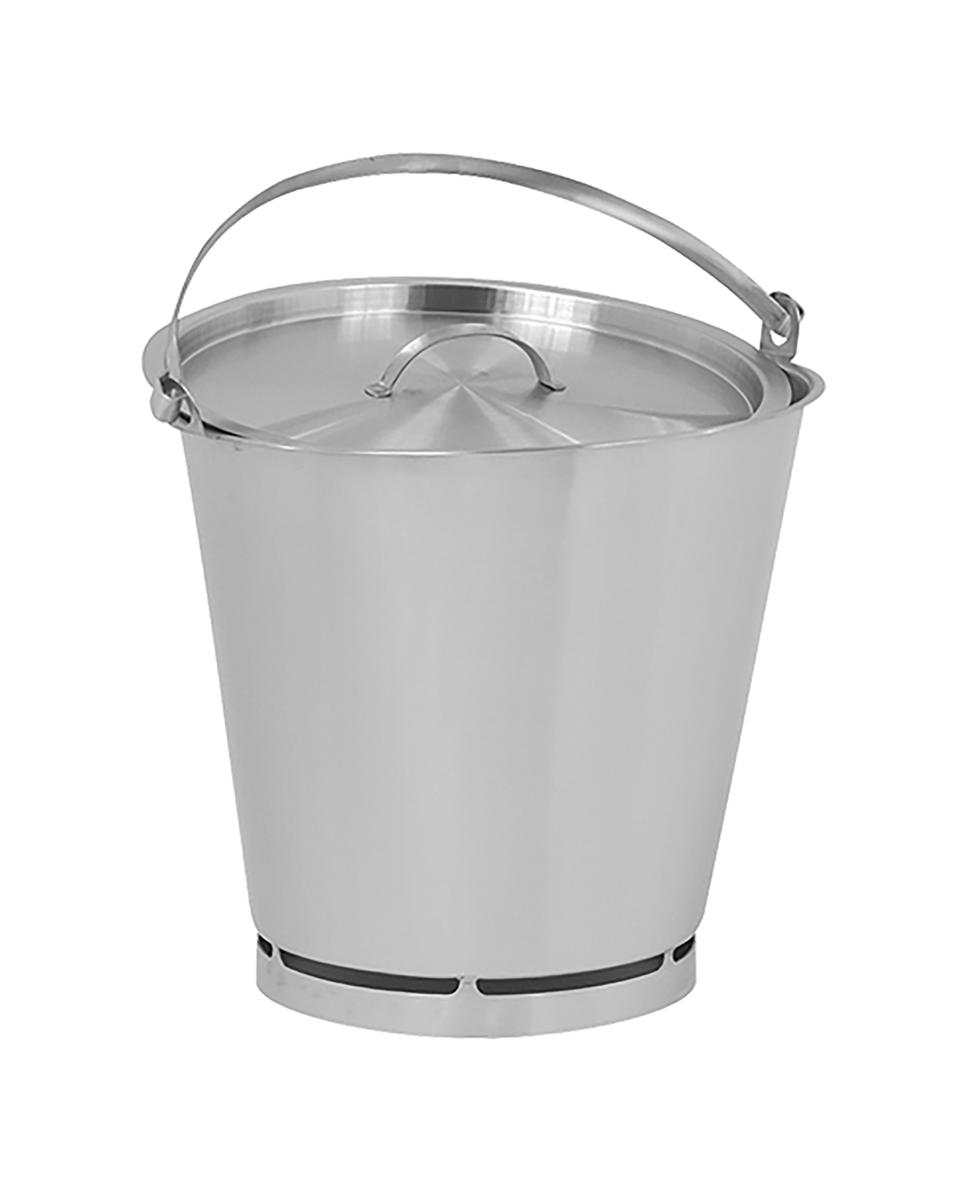 Edelstahl-Eimer mit Messskala - 10 Liter
