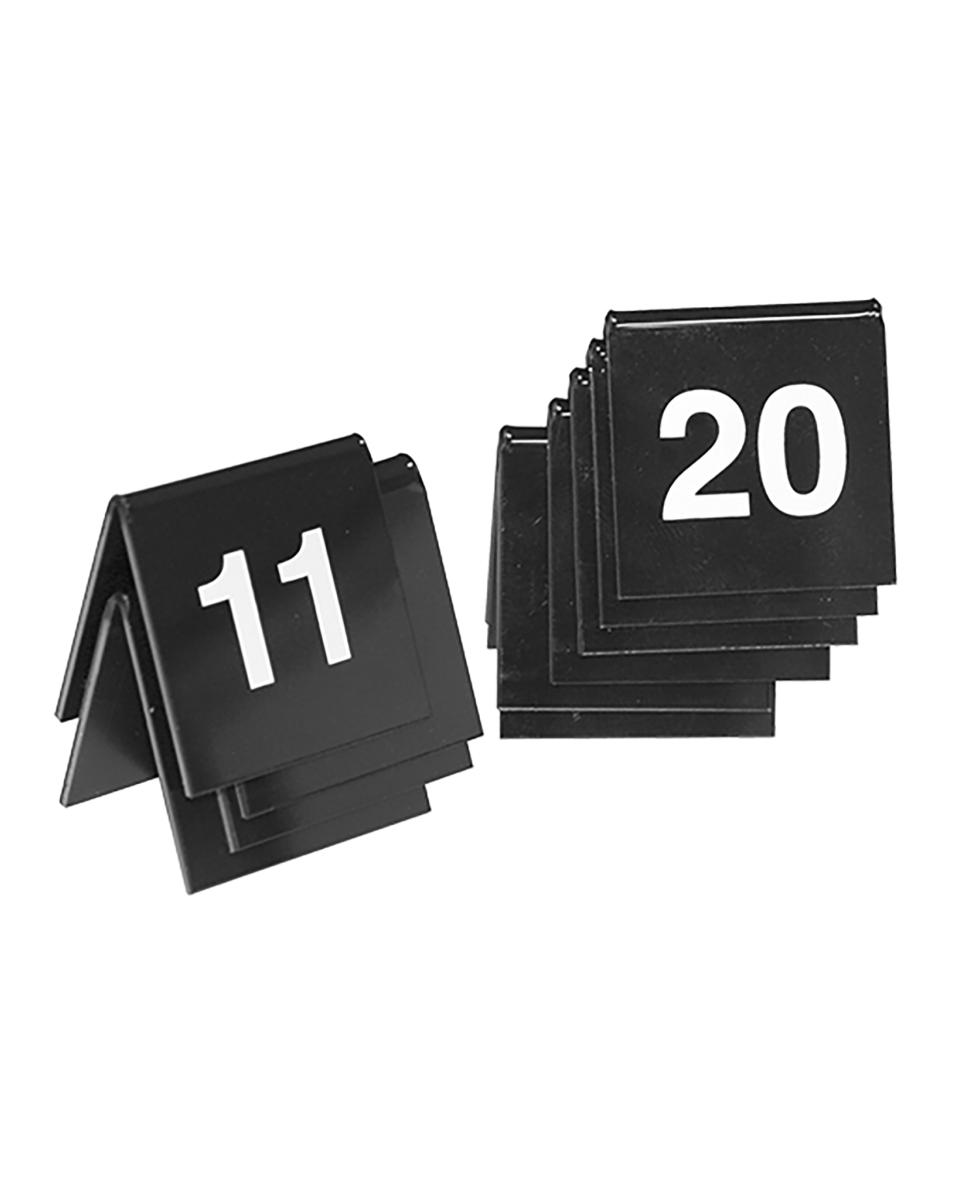 Tischnummern - Anzahl 11 bis 20 - 4 x 4 cm - Kunststoff - 880111