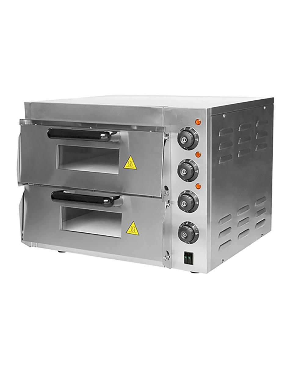 Pizzaofen - 40x40 + 40x40 cm - 230V - CaterChef - 688172