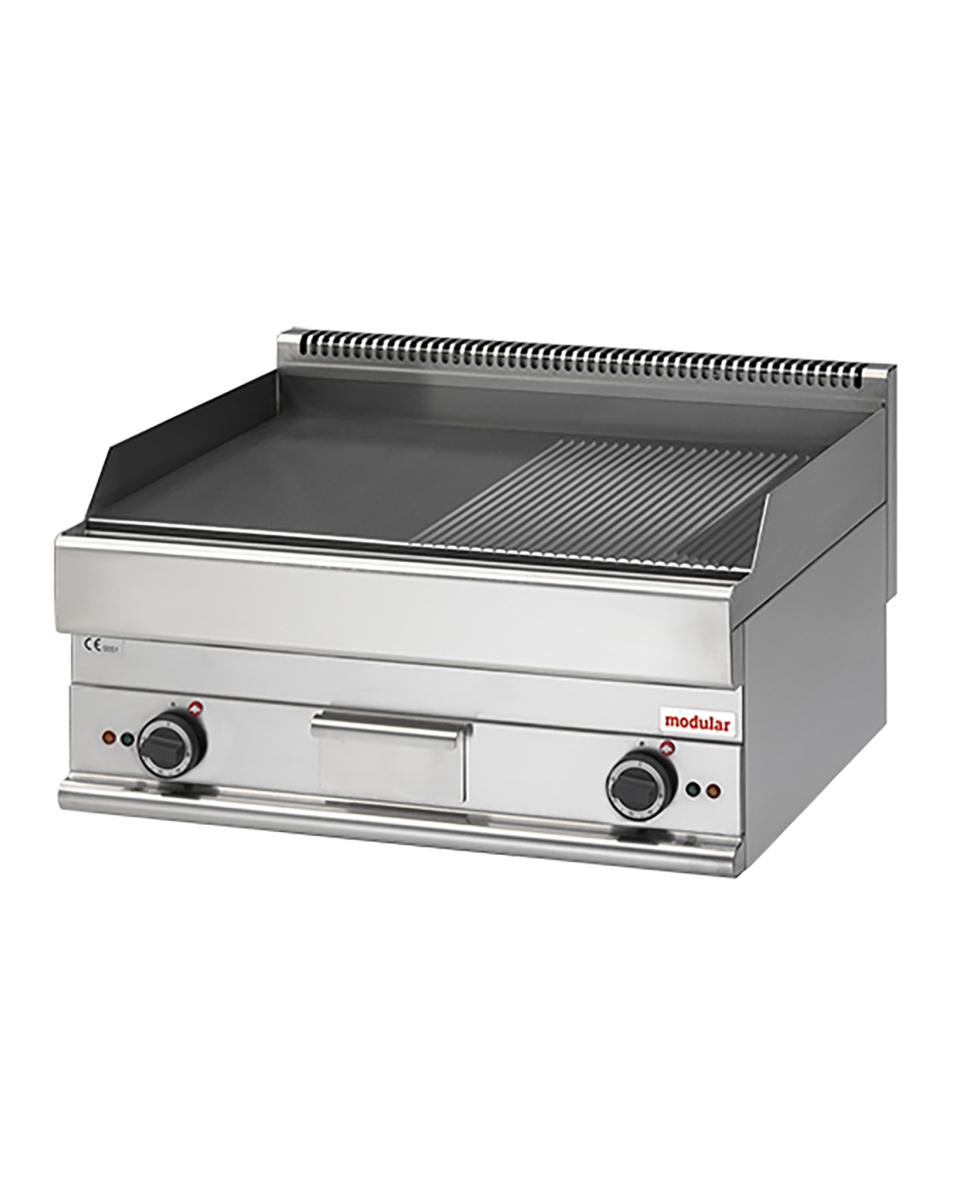 Grillplatte Modular 650 1/2 glatt 1/2 gerippt - 316038