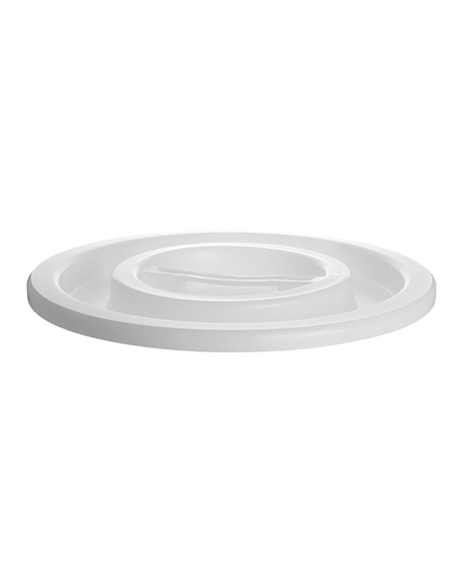 Lebensmittelbehälter mit Deckel – H 5 CM – 0,001 KG – Ø46,5 CM – Polyethylen – Weiß – Standard – 956211