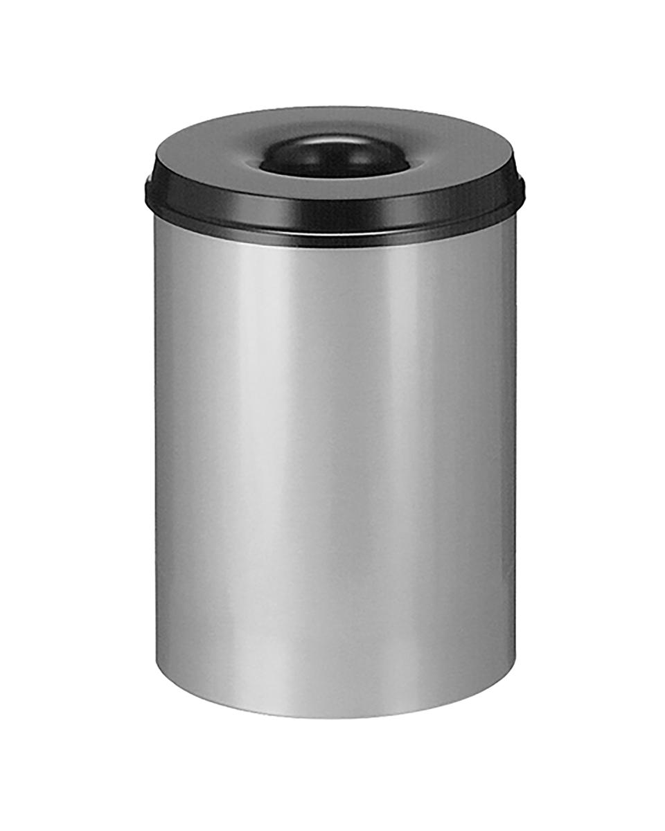 Abfallbehälter - H 47 CM - 3,3 KG - Ø33,5 CM - Metall - Grau - 30 Liter - 541003