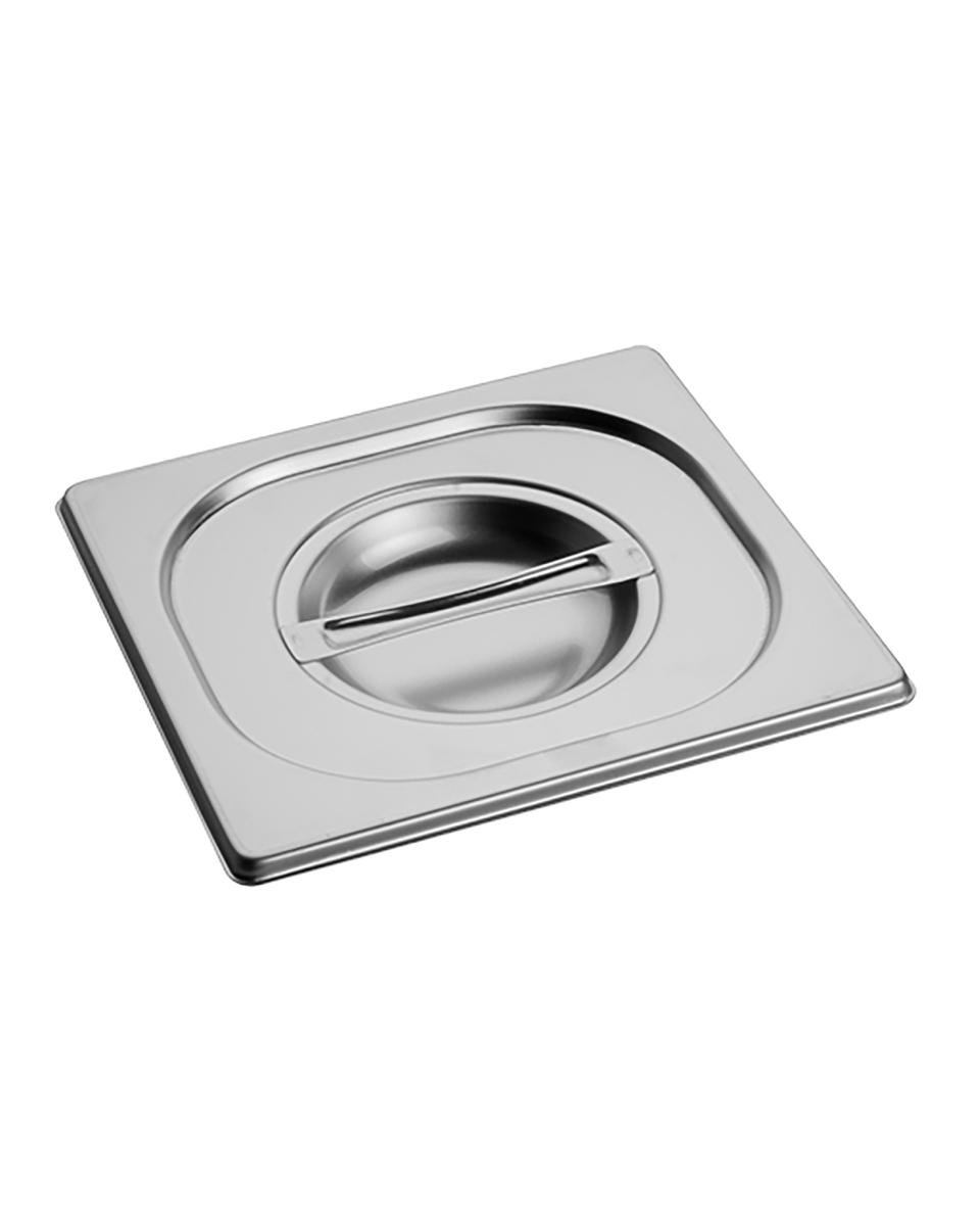 Deckel Gastronorm – 1/6 GN – 17,6 x 16,2 cm – Edelstahl – Standard – Caterchef – 953166