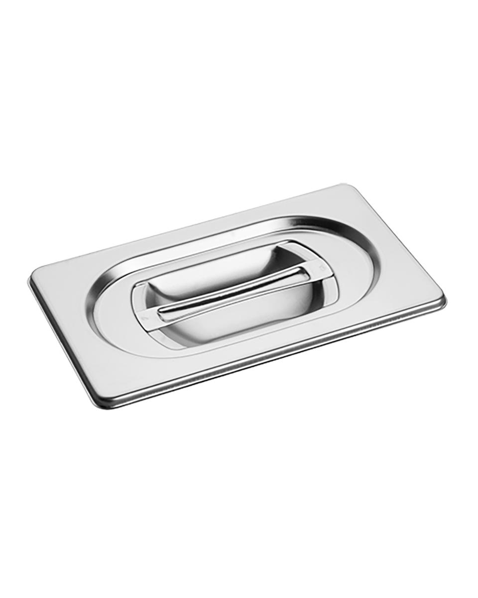 Deckel Gastronorm – 1/9 GN – 17,6 x 10,8 cm – Edelstahl – Standard – Caterchef – 953196