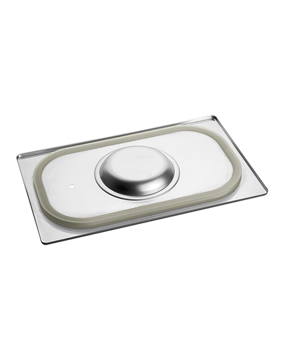 Deckel Gastronorm - 1/4 GN - 26,5 x 16,2 CM - Edelstahl - Mit Silikondichtkante - Caterchef - 953525