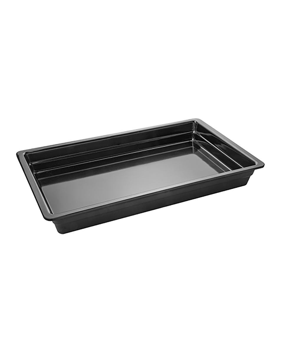 Gastronormbehälter - 1/1 GN - H 6,5 x 53 x 32,5 CM - Melamin - Schwarz - -20°C / +120°C - 060413