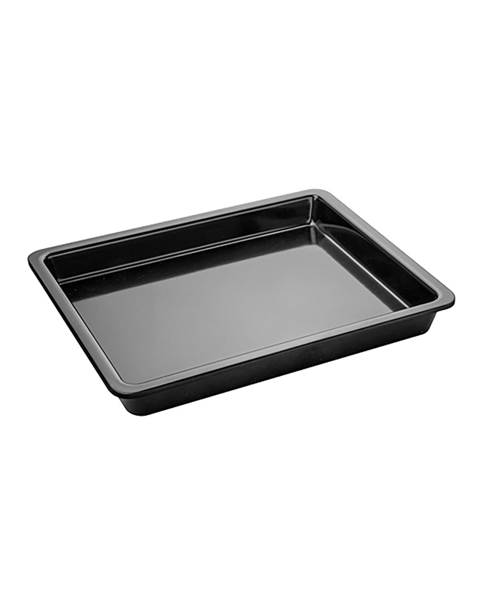 Gastronormbehälter - 1/2 GN - H 4 x 32,5 x 26,5 CM - Melamin - Schwarz - -20°C / +120°C - 060422