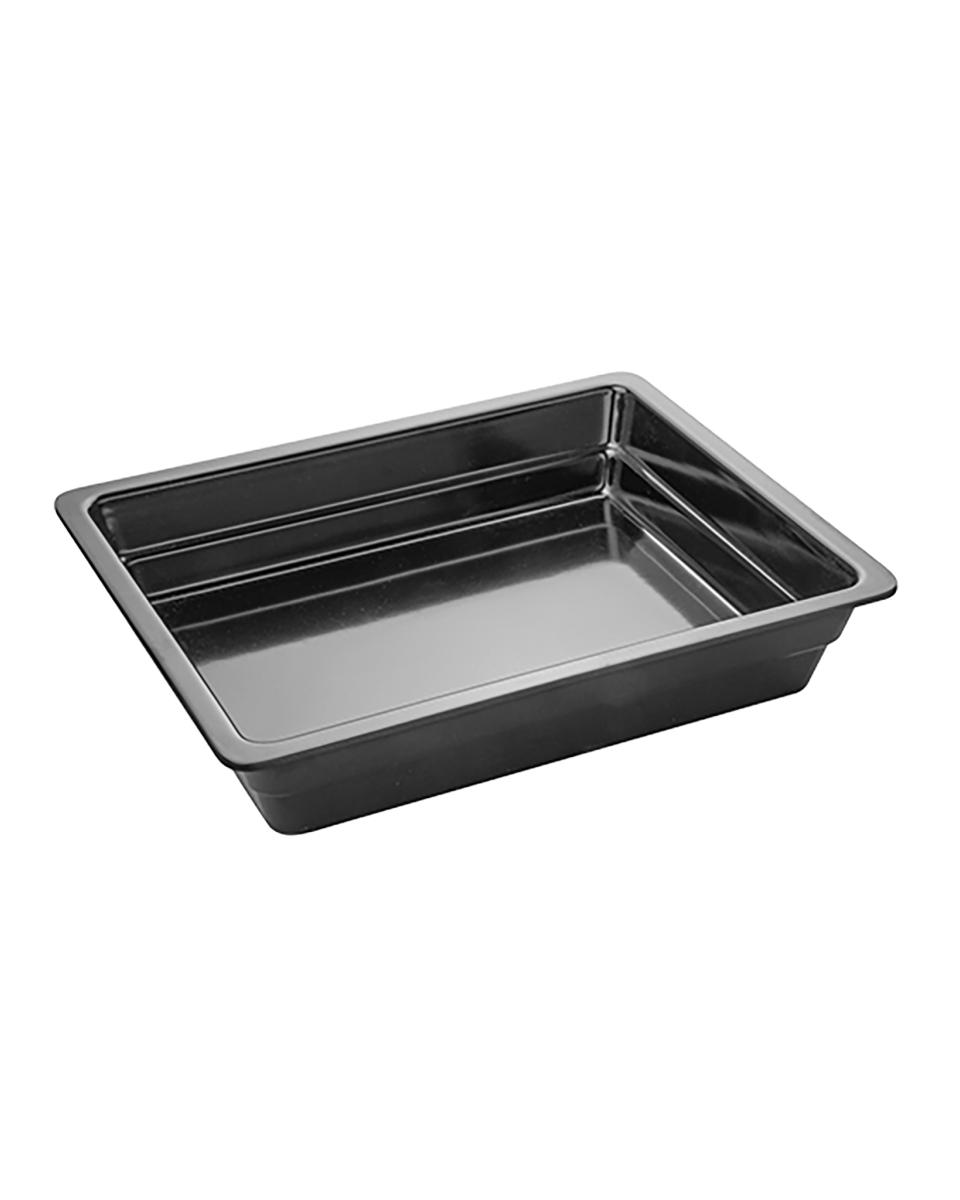 Gastronormbehälter - 1/2 GN - H 6,5 x 32,5 x 26,5 CM - Melamin - Schwarz - -20°C / +120°C - 060423