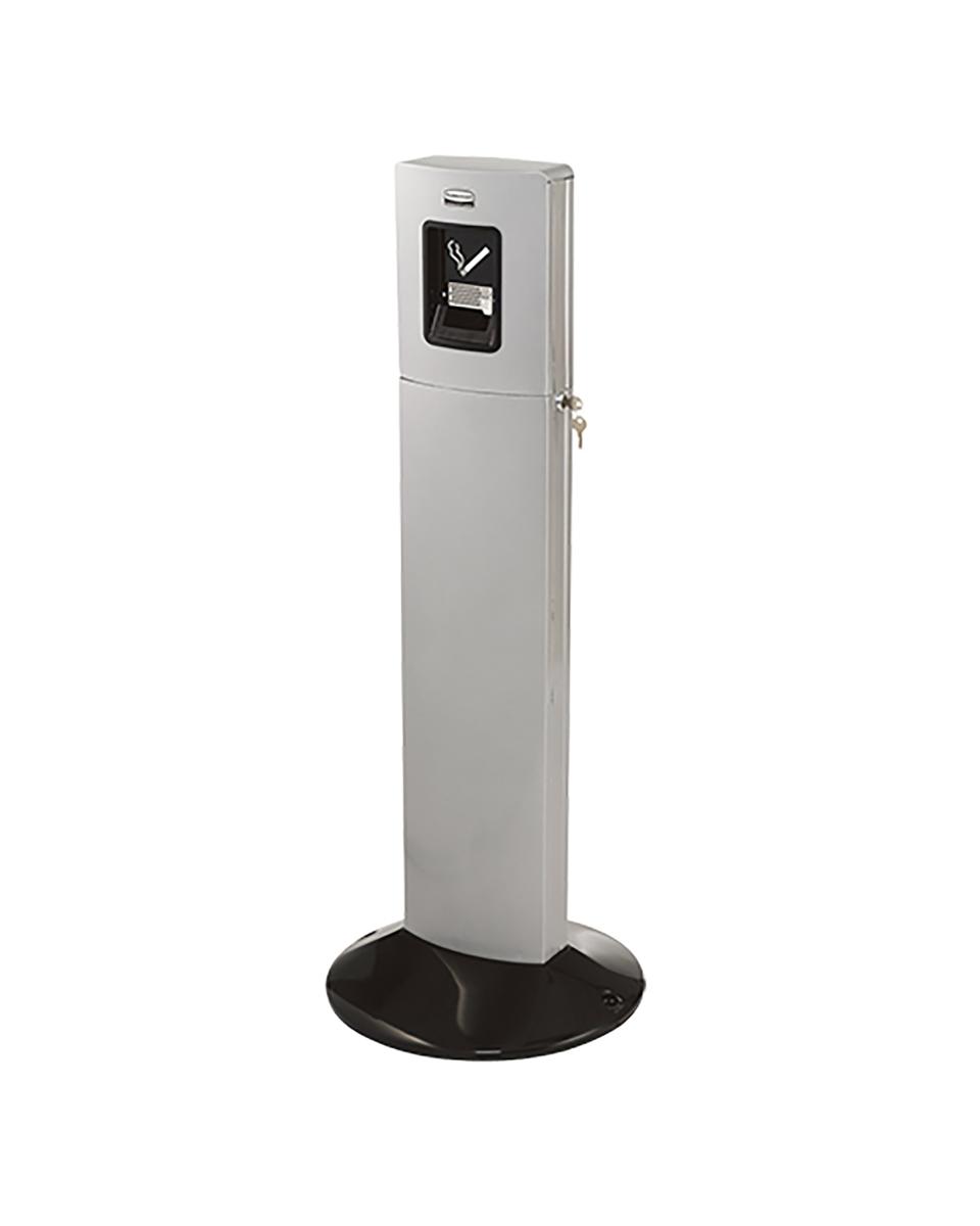 Rauchersäule – H 108,7 CM – 20,2 KG – Ø42,7 CM – Metall – Silber – Rubbermaid – RM3820