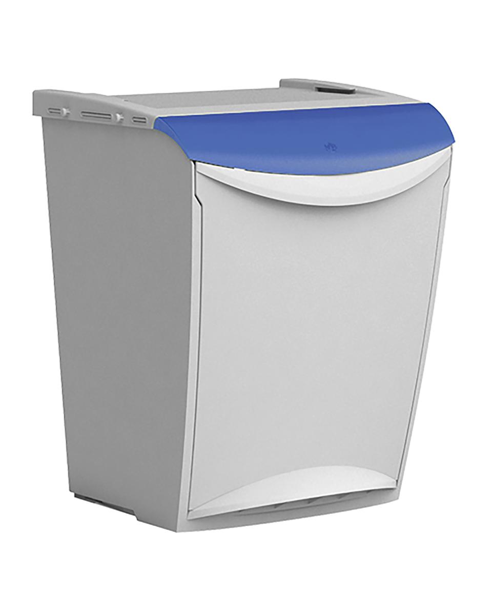 Abfallbehälter – H 42,3 x 34 x 30 cm – 3,06 kg – Blau – 26 Liter – Denox – 600081