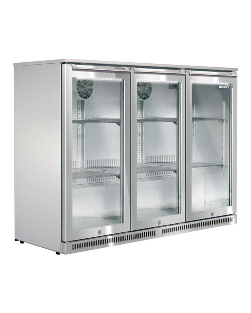 Kühlschrank - Glastür - 285 Liter - Outdoor - 3-türig Glas - Silber - Husky Alfresco - C3AF-HS-STEEL
