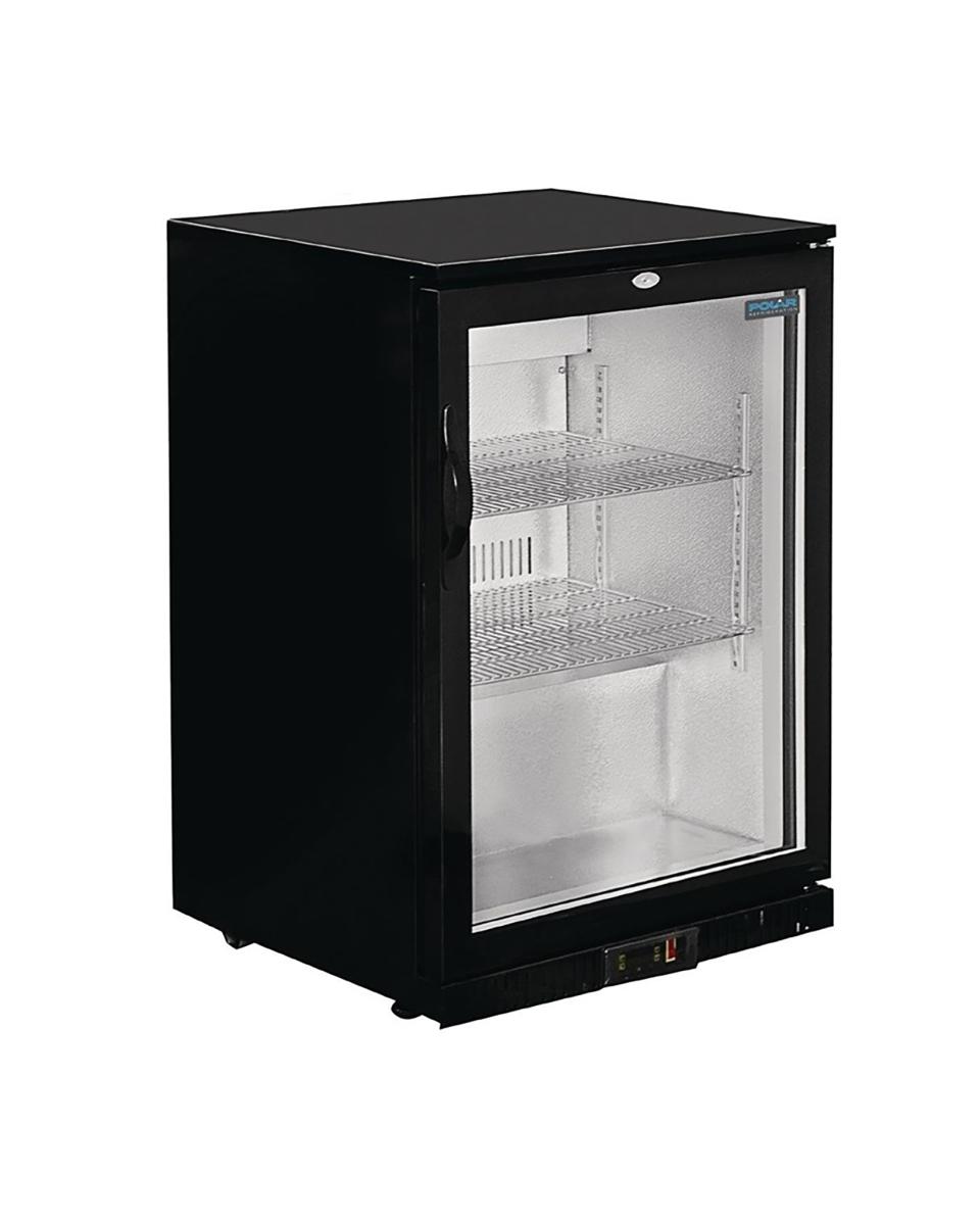 Kühlschrank Glastür - 138 Liter - Schwarz - H 90 x 60 x 52 cm - 180 W - 230 V - Polar - GL001