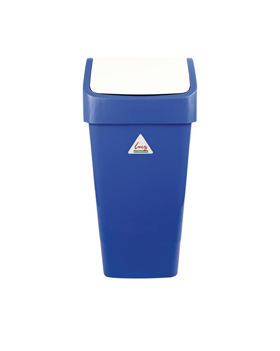 Abfallbehälter mit Schwingdeckel - Syr - 50 Liter - Blau - CC082