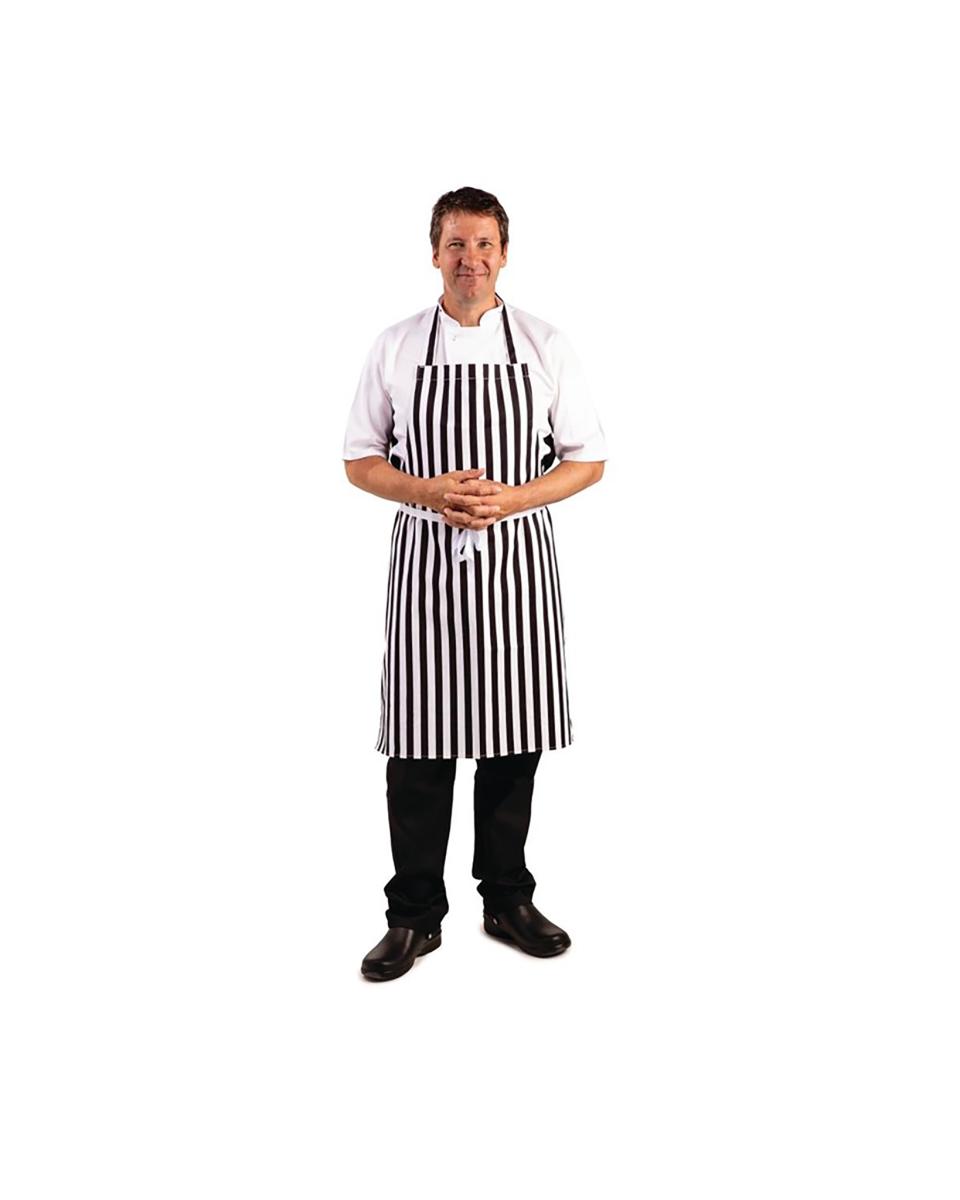 Latzschürze - Schwarz/Weiß - Whites Chefs Clothing - A558