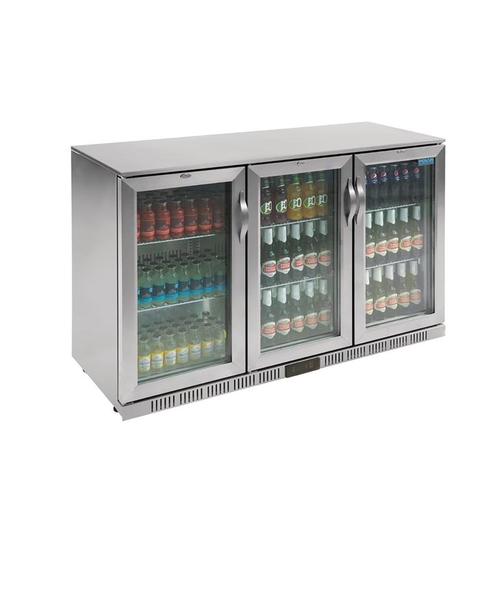 Kühlschrank Glastür - 330 Liter - 3 Türen - H 90 x 135 x 52 cm - 350 W - 230 V - Polar - GL009