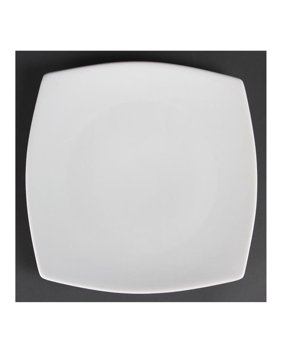 Olympia Whiteware Quadratische Teller mit abgerundeten Ecken - CB493