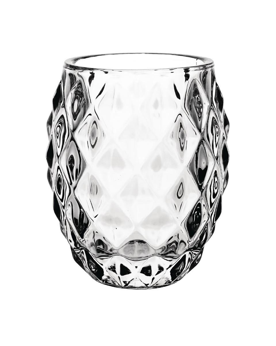 Olympia Teelichtglas transparenter Diamant 7,5 cm - GM227