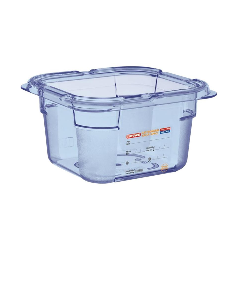 ABS blaue GN 1/6  Lebensmittelbehälter 100 mm - GP571 - Araven