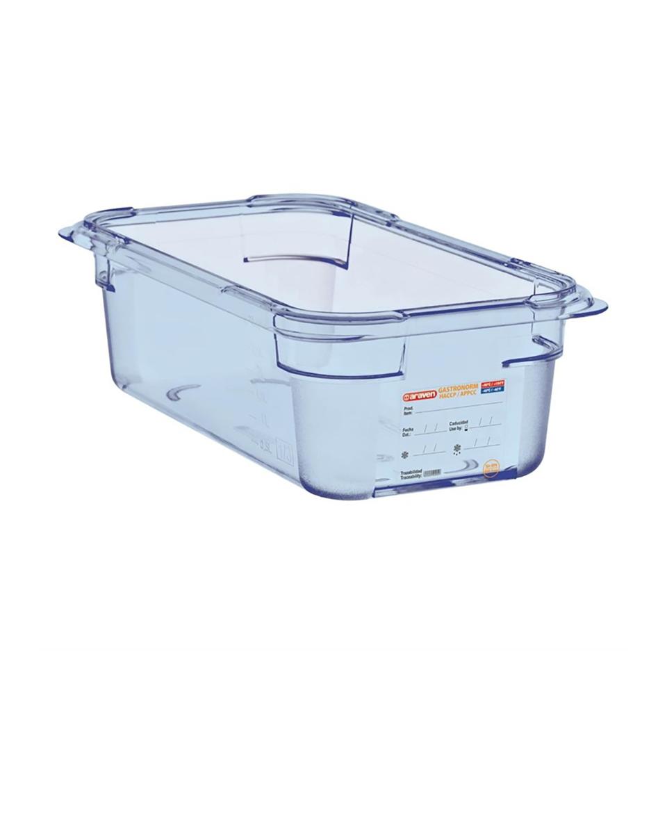ABS blaue GN 1/4 Lebensmittelbehälter 100 mm - GP575 - Araven