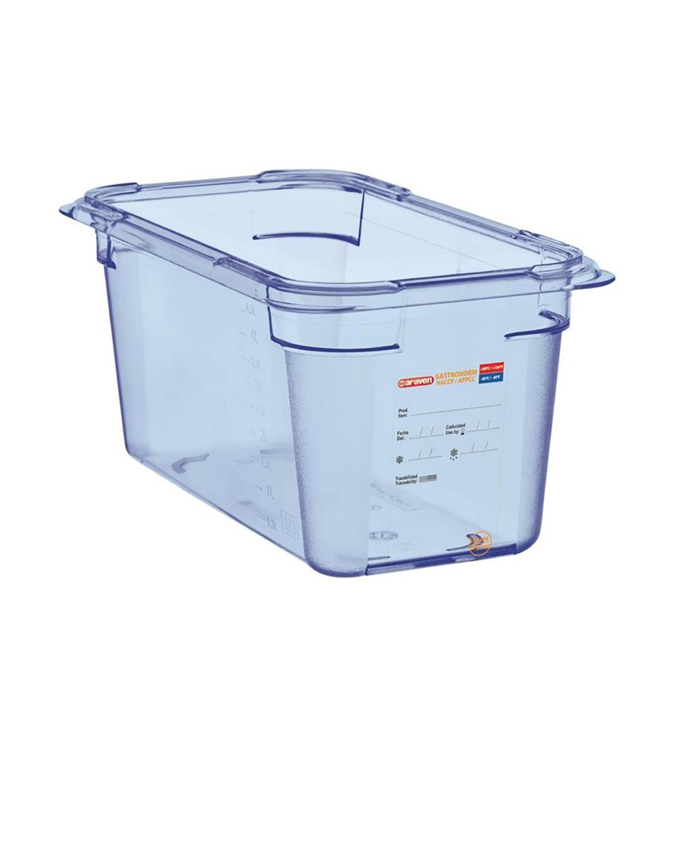 ABS blaue GN 1/4 Lebensmittelbehälter 150 mm - GP576 - Araven
