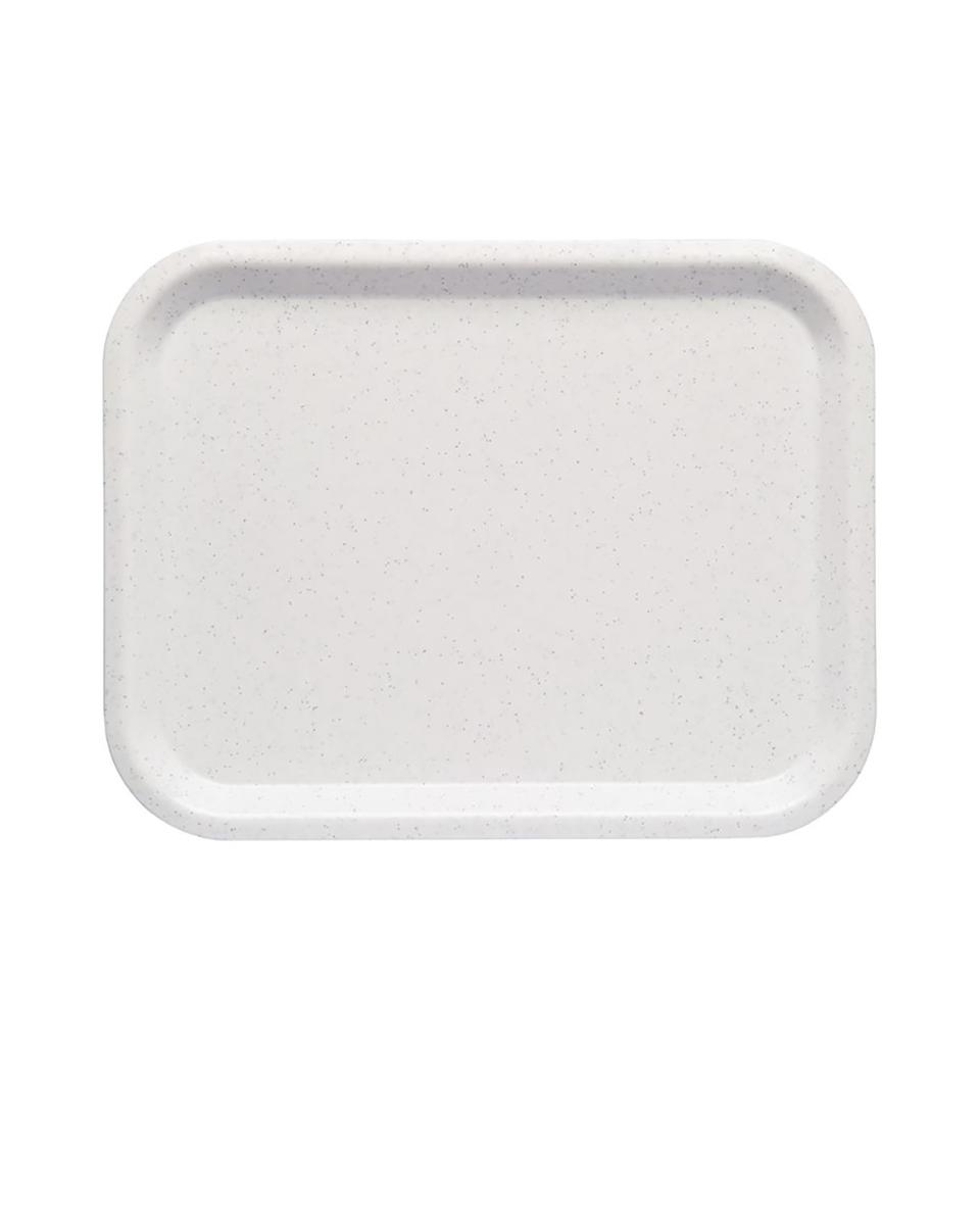 Roltex Nordic Tablett weiß gesprenkelt 36x28cm - DR874