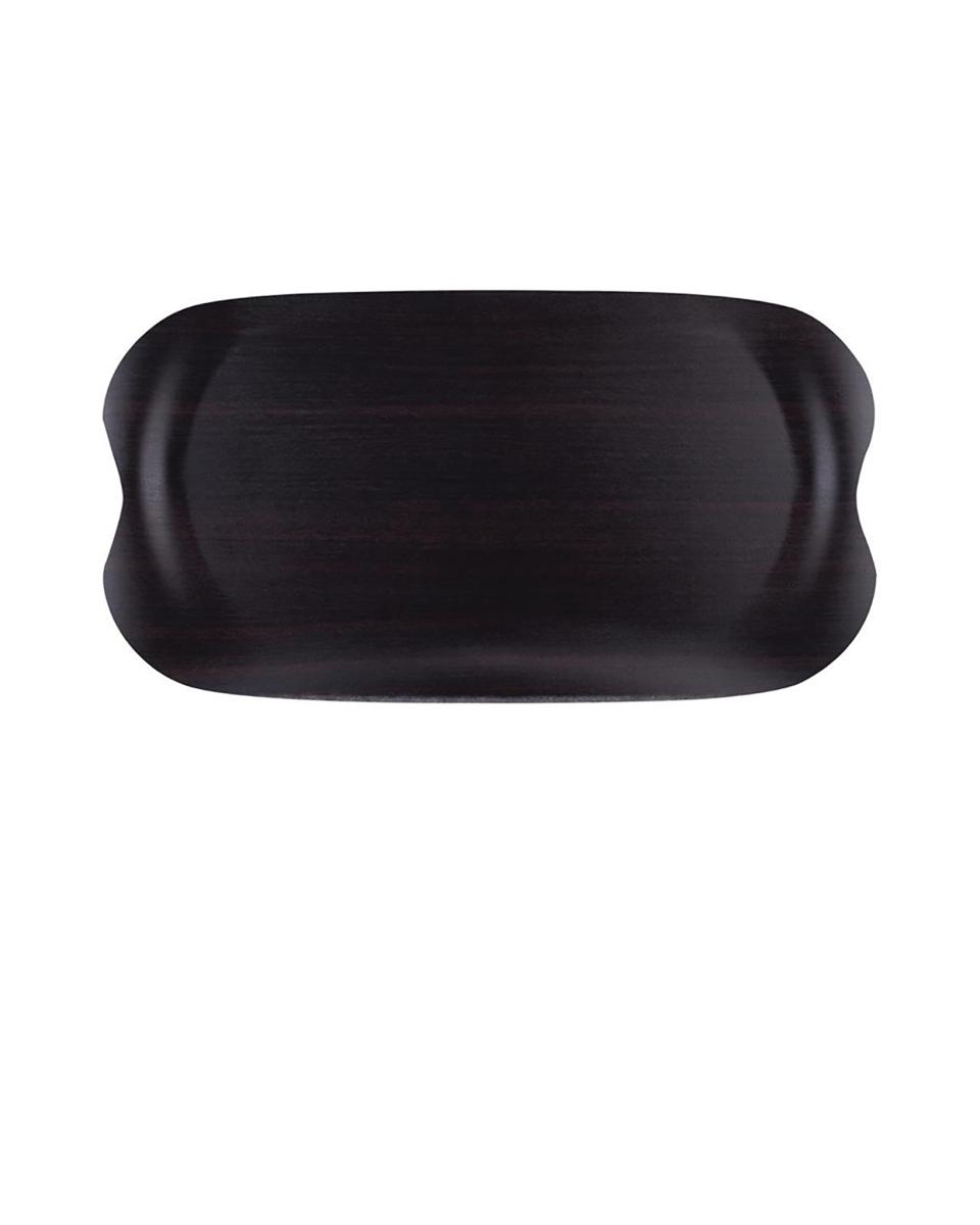 Roltex Wave Tablett dunkle Holzmaserung 43x23cm - DS022