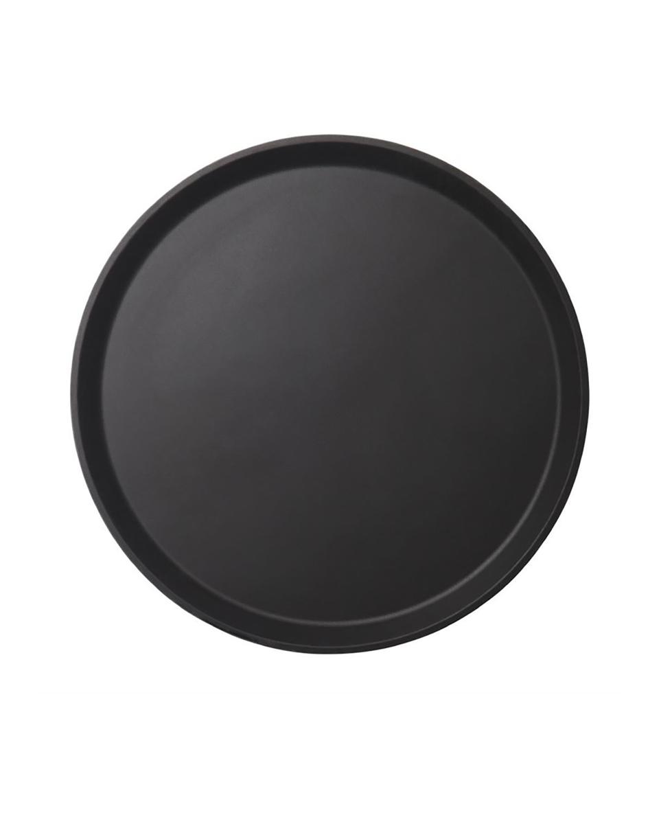 Cambro Camtread rundes rutschfestes Fiberglas-Tablett schwarz 35,5 cm - DM781