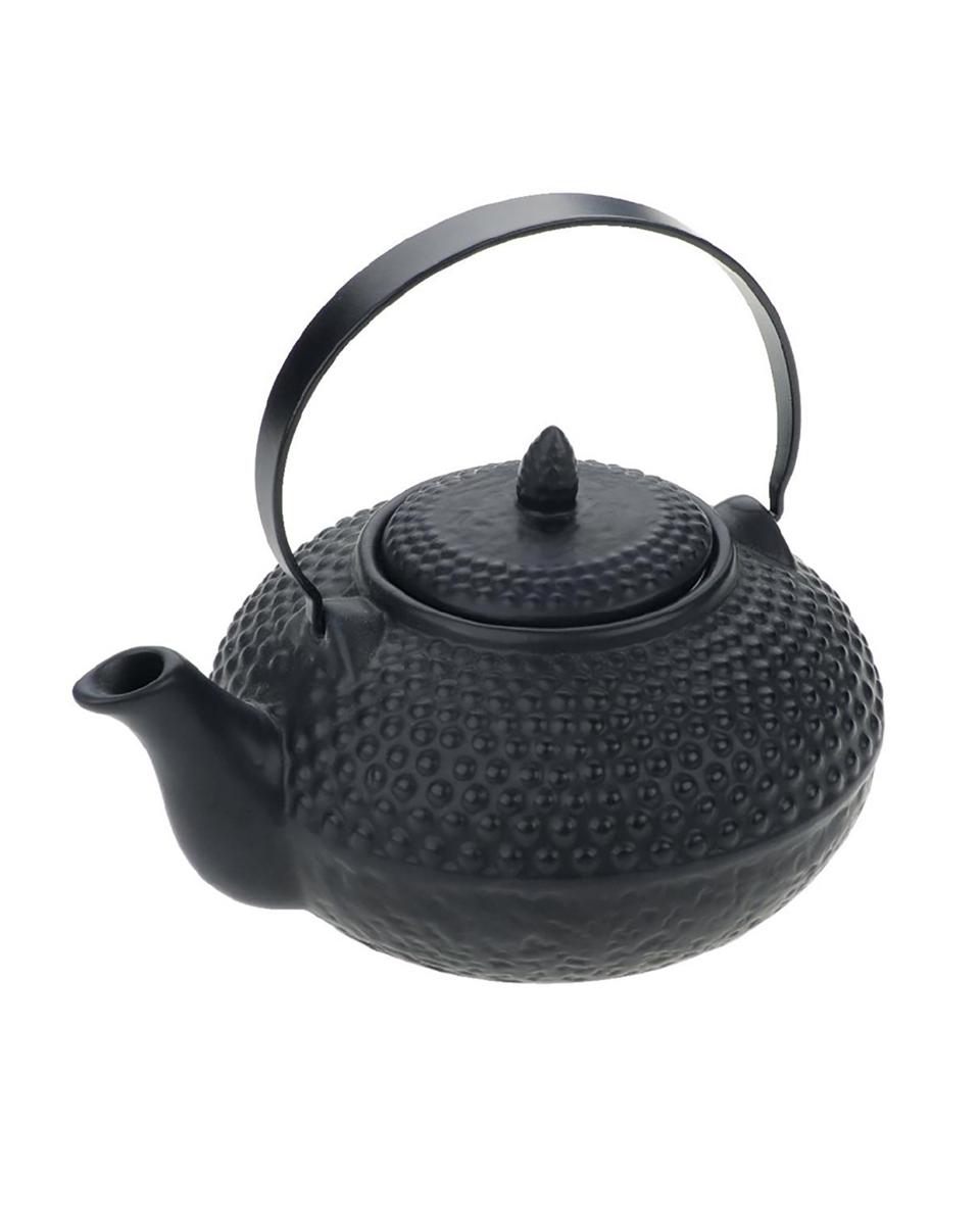 Teekanne im orientalischen Stil aus schwarzer Keramik - GF189