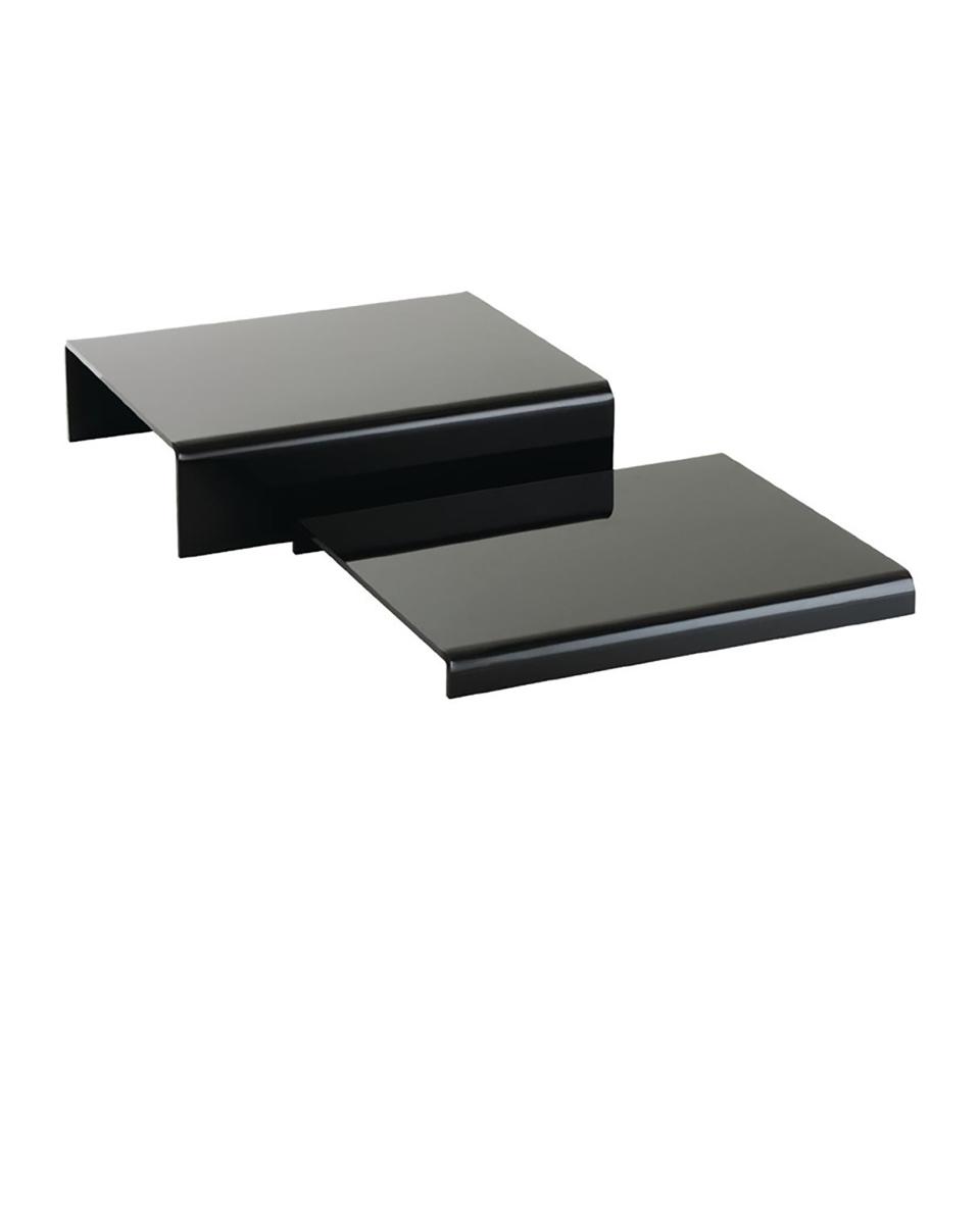 Buffet-Treppendisplay - Schwarz - H 7,5 x 30 x 25 cm - Acryl - Olympia - CC450