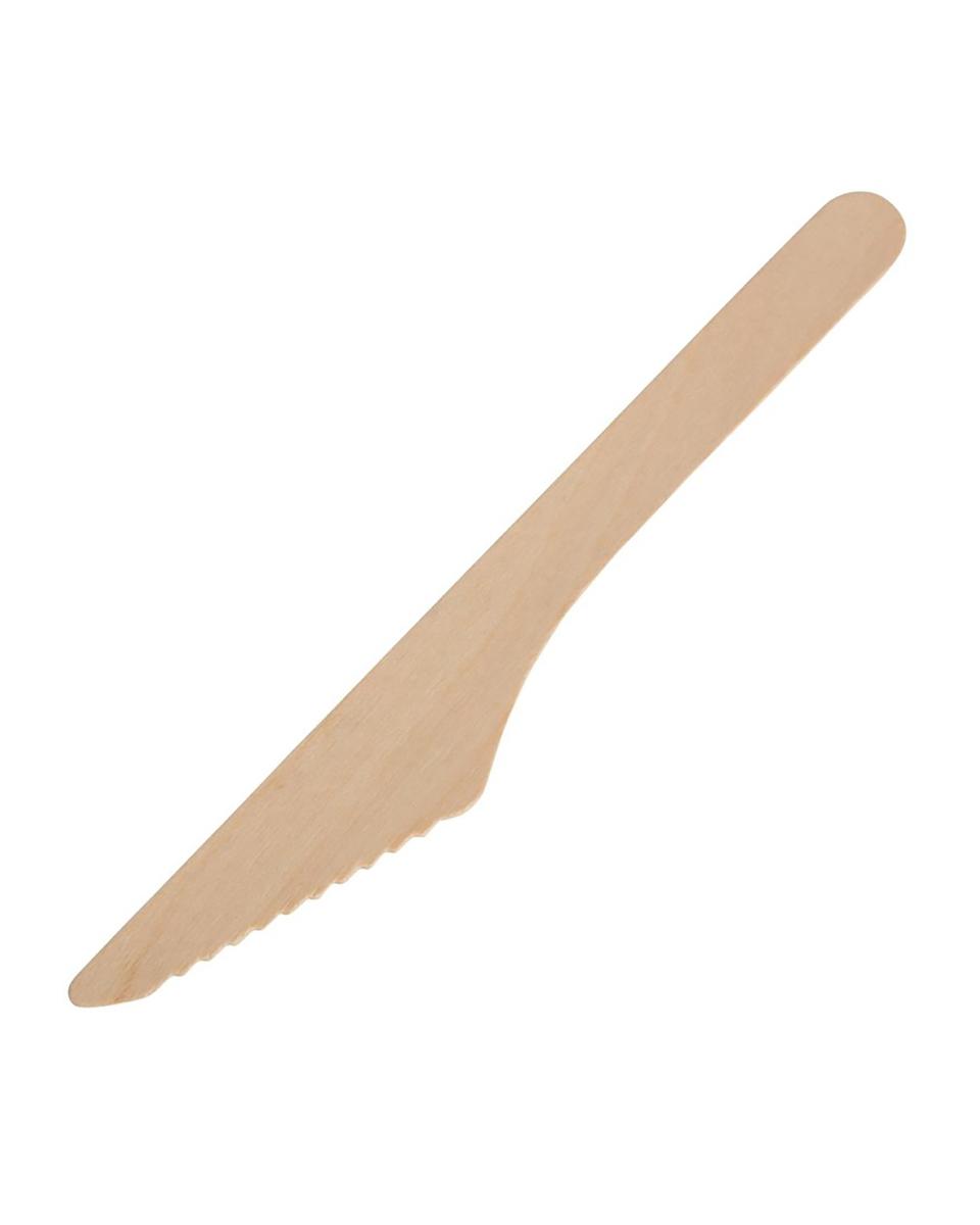 Holzbesteck. Messer 16,5 cm (100 Stück)