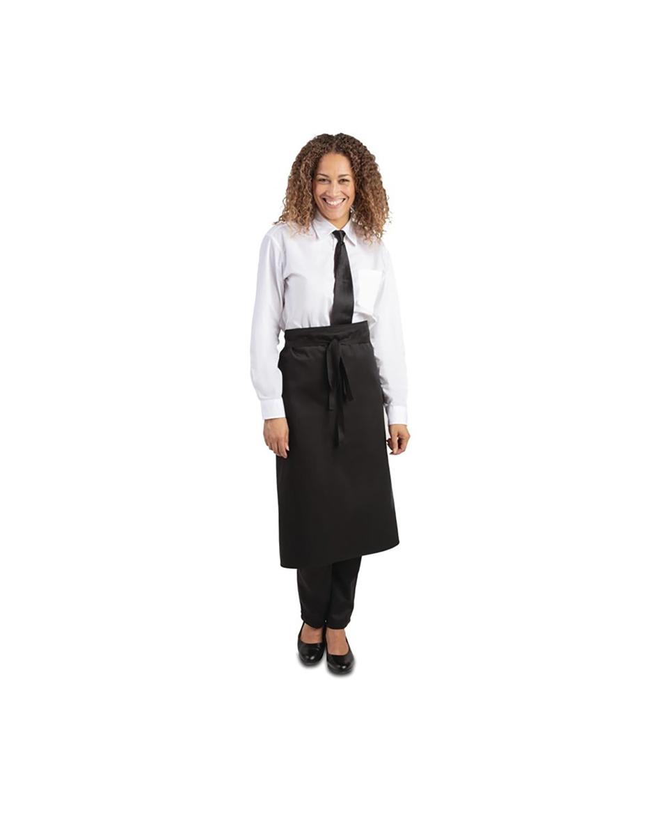 Schürze - Unisex - Regular Fit - Schwarz - 91,5 x 76,2 cm - Polyester/Baumwolle - Whites Chefs Clothing - A968