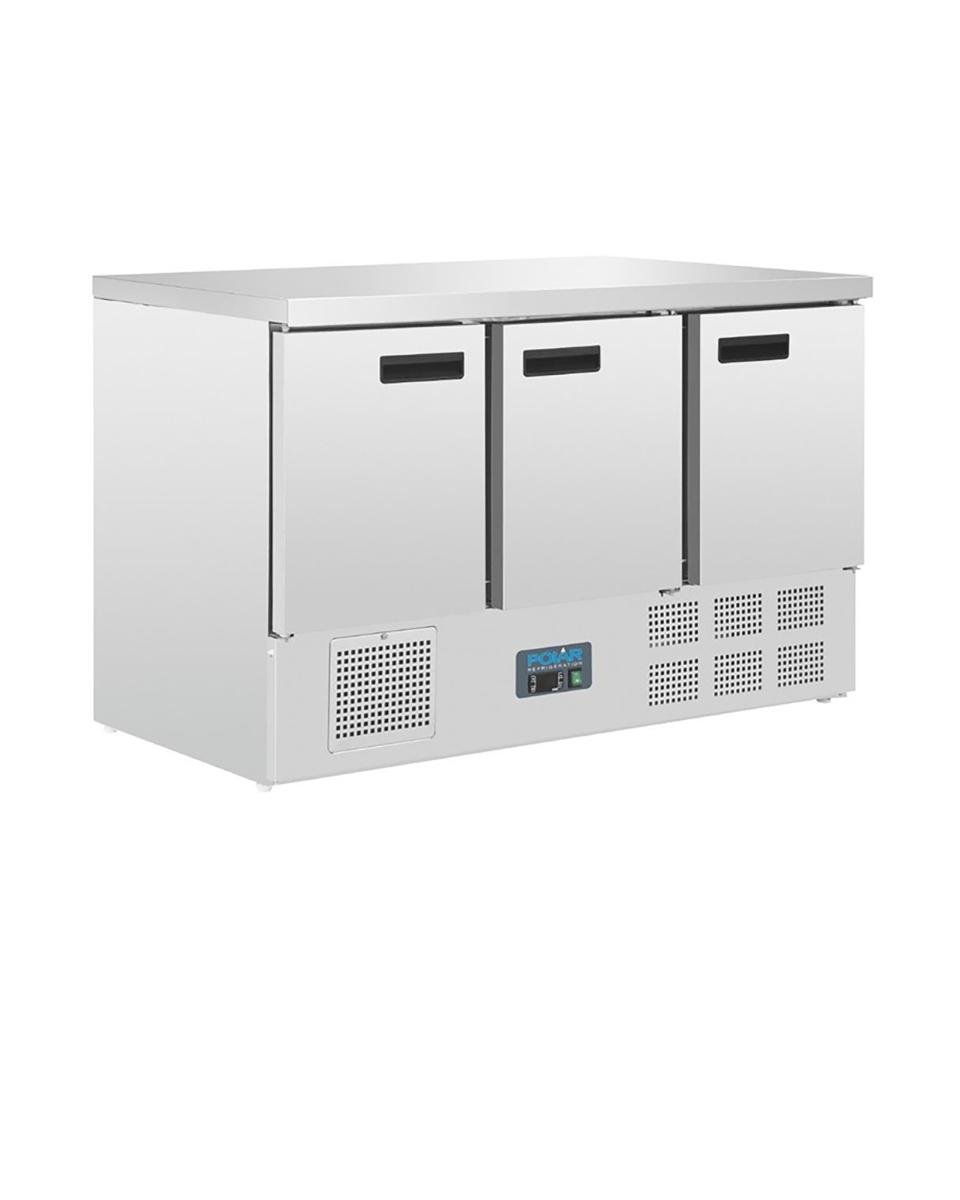 Kühltisch - 1/1 GN - 368 Liter - 3 Türen - H 88 x 137 x 70 cm - 230 V - Polar - G622
