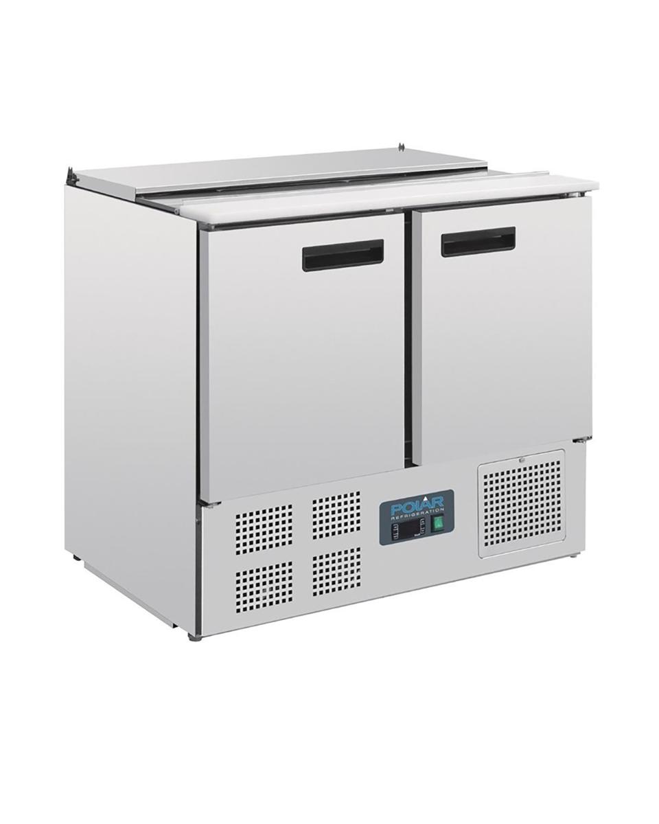 Saladette - 240 Liter - 2 Türen - H 88,5 x 90 x 70 cm - 230 V - Polar - G606