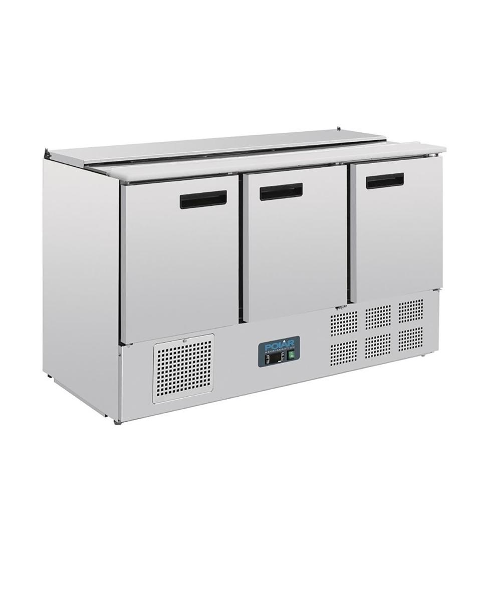 Saladette - 368 Liter - 3 Türen - H 88,5 x 137 x 70 cm - 230 V - Polar - G607